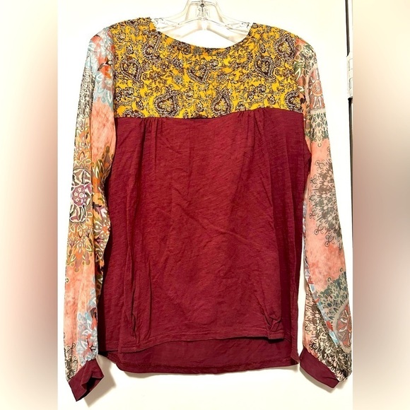 Umgee maroon long sleeve top size S - Picture 1 of 7